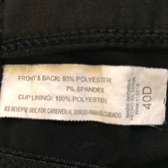 Dolce Vita Intimates Black Underwire Bra 40D - Picture 8 of 10